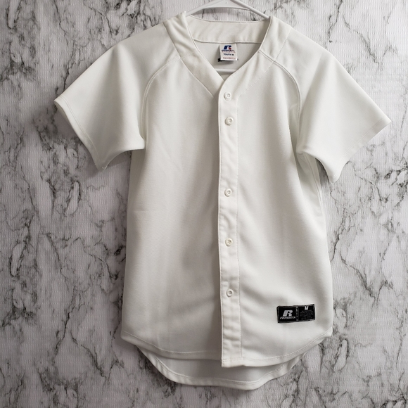 💕 Russell Athletic White Jersey Youth Size Medium - Picture 9 of 11